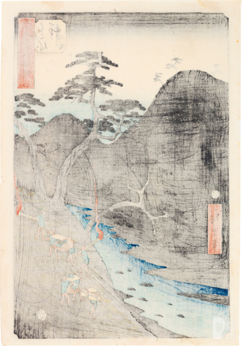 Utagawa Hiroshige (1797-1858) | The complete set of Famous Sights of the Fifty-three Stations (Gojusan tsugi meisho zue), also known as the Vertical Tokaido | Edo period, 19th century - 图28